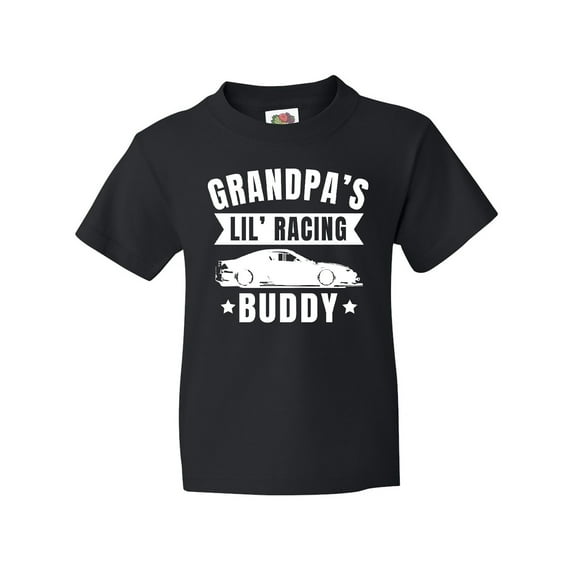 Inktastic Grandpas Lil Racing Buddy Youth T-Shirt