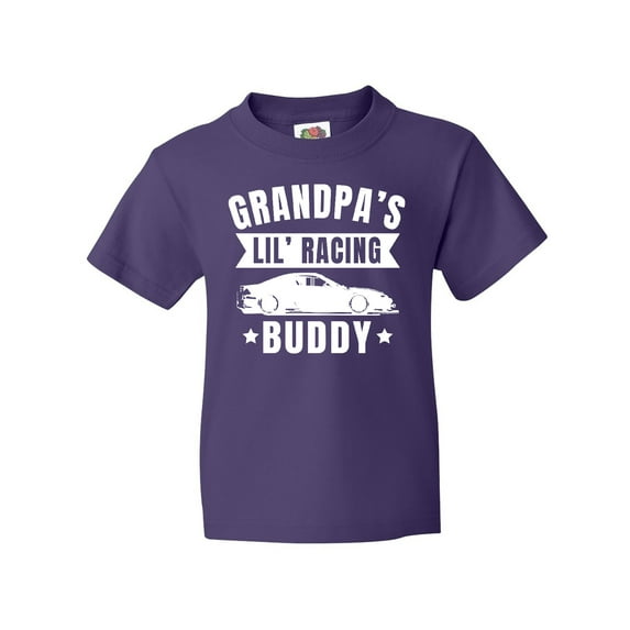 Inktastic Grandpas Lil Racing Buddy Youth T-Shirt