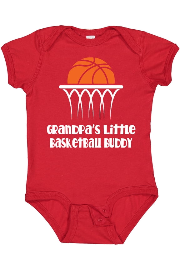 Grandpas Little Basketball Buddy Boys Boys Baby Bodysuit