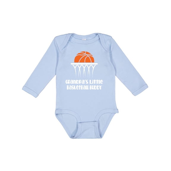 Inktastic Grandpas Little Basketball Buddy Boys Boys Long Sleeve Baby Bodysuit