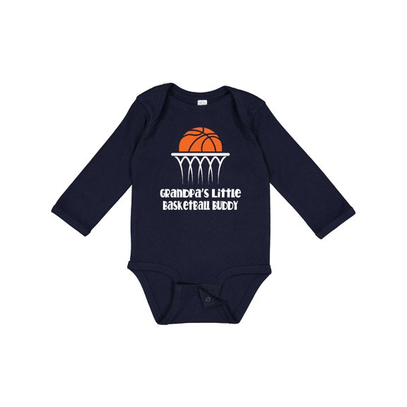 Inktastic Grandpas Little Basketball Buddy Boys Boys Long Sleeve Baby Bodysuit