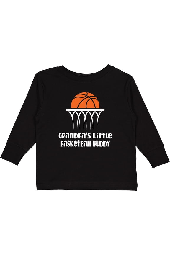 Grandpas Little Basketball Buddy Boys Boys Long Sleeve Toddler T-Shirt