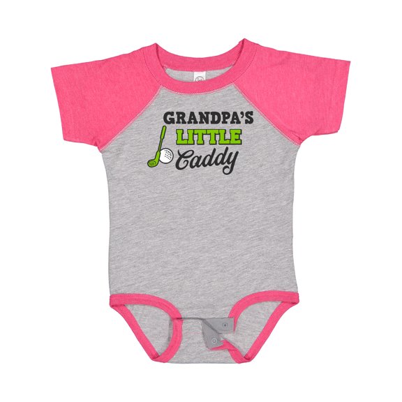 Inktastic Grandpas Little Caddy with Golf Club and Ball Boys or Girls Baby Bodysuit