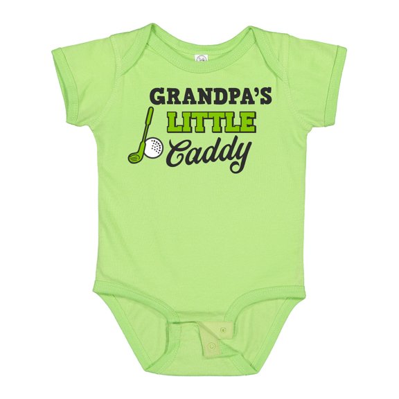 Inktastic Grandpas Little Caddy with Golf Club and Ball Boys or Girls Baby Bodysuit