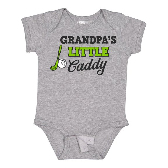 Inktastic Grandpas Little Caddy with Golf Club and Ball Boys or Girls Baby Bodysuit