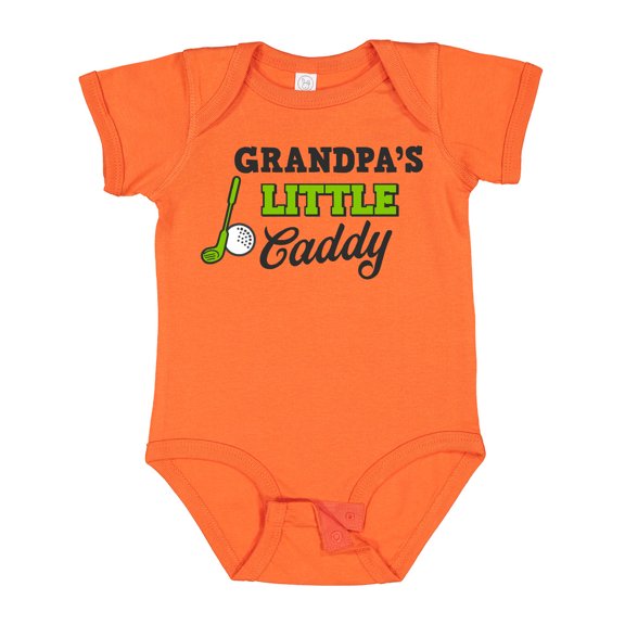 Inktastic Grandpas Little Caddy with Golf Club and Ball Boys or Girls Baby Bodysuit