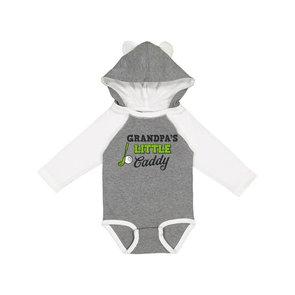 Inktastic Grandpas Little Caddy with Golf Club and Ball Boys or Girls Long Sleeve Baby Bodysuit