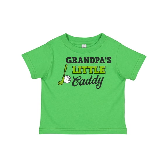 Inktastic Grandpas Little Caddy with Golf Club and Ball Boys or Girls Toddler T-Shirt