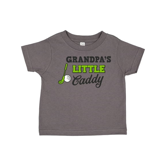 Inktastic Grandpas Little Caddy with Golf Club and Ball Boys or Girls Toddler T-Shirt