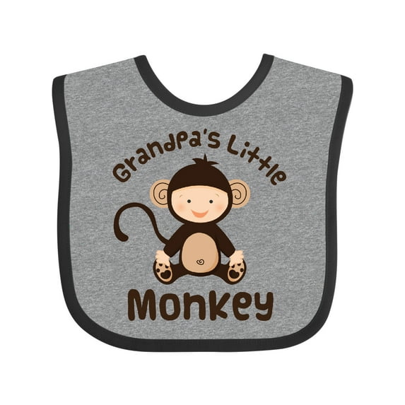 Inktastic Grandpas Little Monkey Boys or Girls Baby Bib