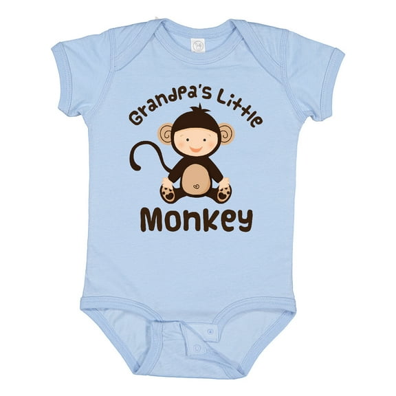 Inktastic Grandpas Little Monkey Boys or Girls Baby Bodysuit