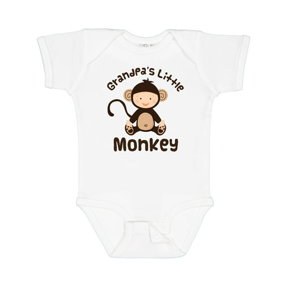 Inktastic Grandpas Little Monkey Boys or Girls Baby Bodysuit