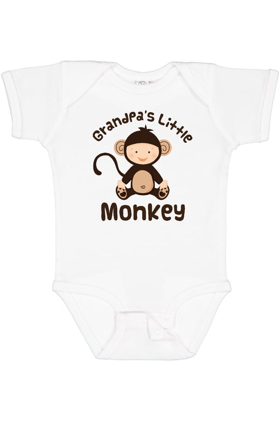 Grandpas Little Monkey Boys or Girls Baby Bodysuit