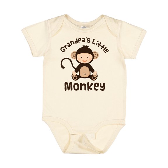 Inktastic Grandpas Little Monkey Boys or Girls Baby Bodysuit