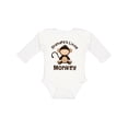 thumbnail image 1 of Inktastic Grandpas Little Monkey Boys or Girls Long Sleeve Baby Bodysuit, 1 of 5