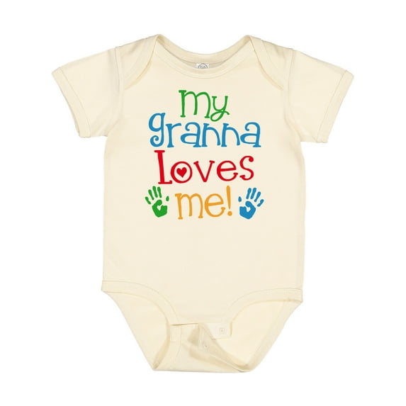 Inktastic Granna Loves Me Grandkid Boys or Girls Baby Bodysuit