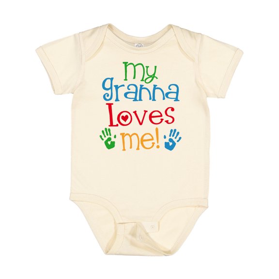 Inktastic Granna Loves Me Grandkid Boys or Girls Baby Bodysuit