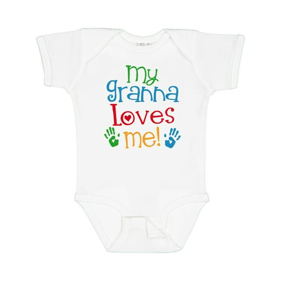 Inktastic Granna Loves Me Grandkid Boys or Girls Baby Bodysuit