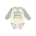 thumbnail image 1 of Inktastic Granna Loves Me Grandkid Boys or Girls Long Sleeve Baby Bodysuit, 1 of 5