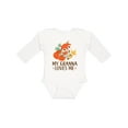 thumbnail image 1 of Inktastic Granna Loves Me Woodland Fox Boys or Girls Long Sleeve Baby Bodysuit, 1 of 5
