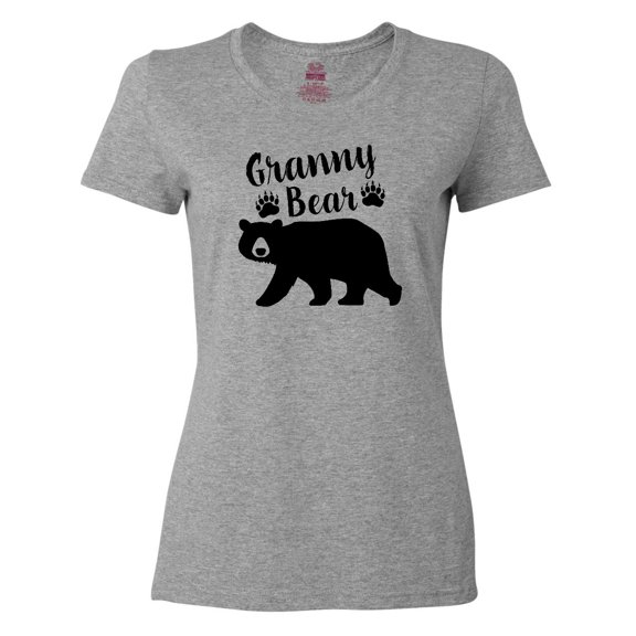 Inktastic Granny Bear in Black Women's T-Shirt