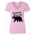 thumbnail image 1 of Inktastic Granny Bear in Black Women's V-Neck T-Shirt, 1 of 5