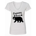 thumbnail image 1 of Inktastic Granny Bear in Black Women's V-Neck T-Shirt, 1 of 5
