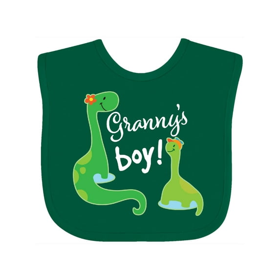 Inktastic Granny Boy Grandson Dinosaur Boys Baby Bib