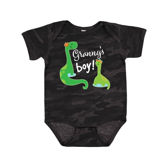 Inktastic Granny Boy Grandson Dinosaur Boys Baby Bodysuit