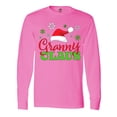thumbnail image 1 of Inktastic Granny Claus with Christmas Santa Hat and Snowflakes Long Sleeve T-Shirt, 1 of 5