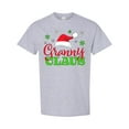 thumbnail image 1 of Inktastic Granny Claus with Christmas Santa Hat and Snowflakes T-Shirt, 1 of 5