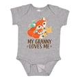 thumbnail image 1 of Inktastic Granny Loves Me Gift Fox Boys or Girls Baby Bodysuit, 1 of 5