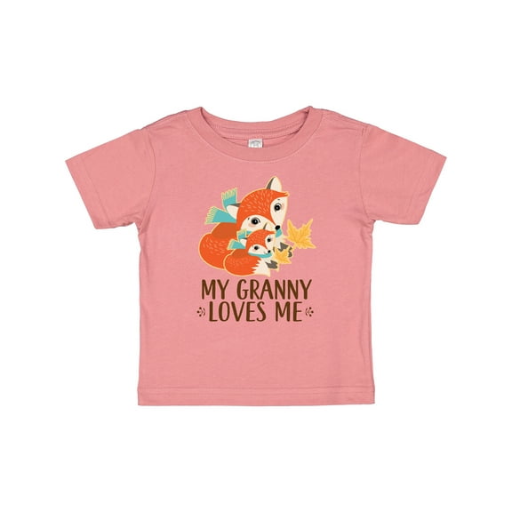 Inktastic Granny Loves Me Gift Fox Boys or Girls Baby T-Shirt
