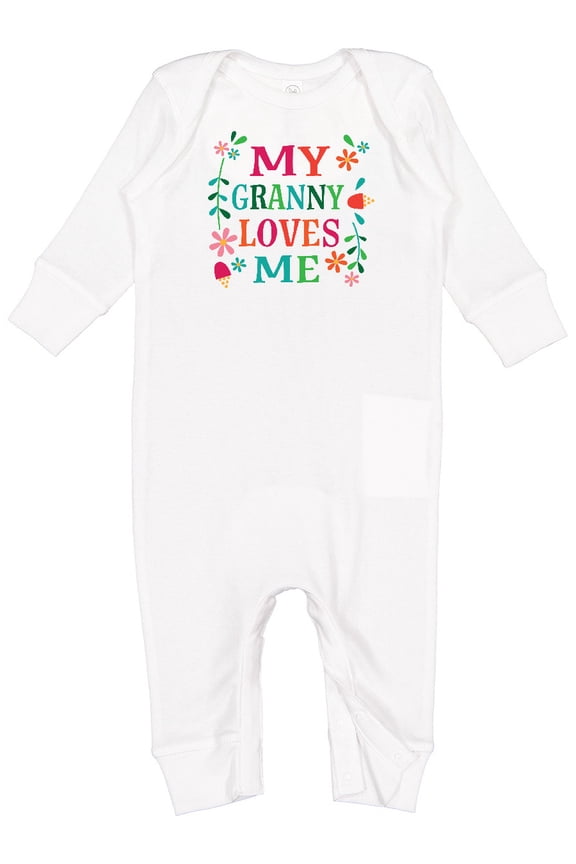 Granny Loves Me Girls Baby Romper Coveralls
