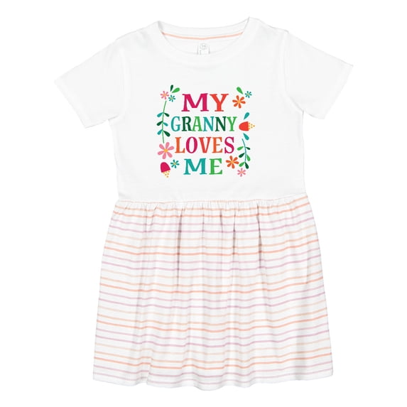 Inktastic Granny Loves Me Girls Girls Toddler Dress