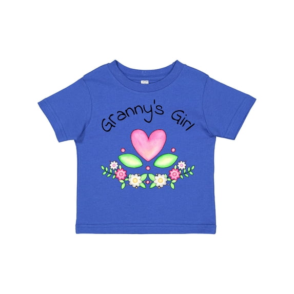 Inktastic Granny's Girl Heart Flowers Girls Toddler T-Shirt