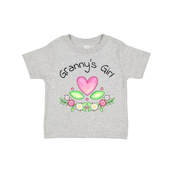 Inktastic Granny's Girl Heart Flowers Girls Toddler T-Shirt