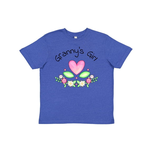Inktastic Granny's Girl- Heart Flowers Youth T-Shirt
