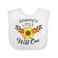 thumbnail image 1 of Inktastic Granny's Little Wild 1 with Beautiful Sunflower Boys or Girls Baby Bib, 1 of 4