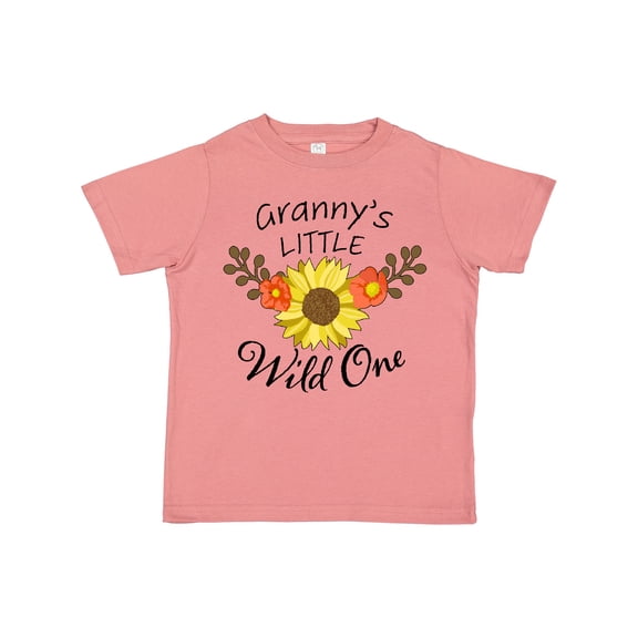 Inktastic Granny's Little Wild 1 with Beautiful Sunflower Boys or Girls Toddler T-Shirt