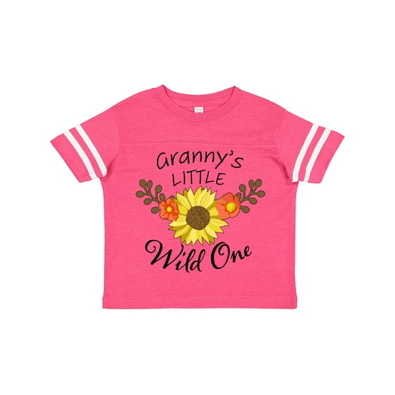 Inktastic Granny's Little Wild 1 with Beautiful Sunflower Boys or Girls Toddler T-Shirt