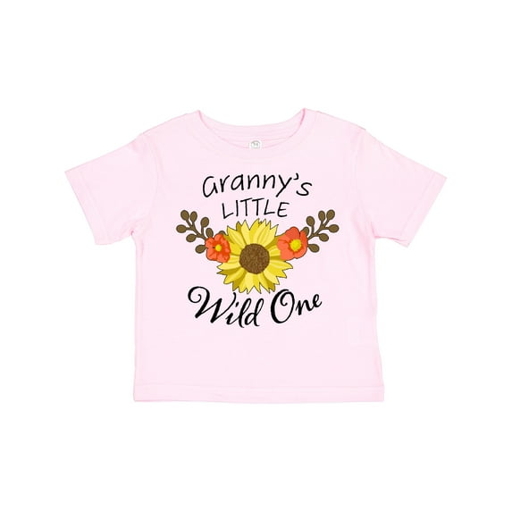 Inktastic Granny's Little Wild 1 with Beautiful Sunflower Boys or Girls Toddler T-Shirt