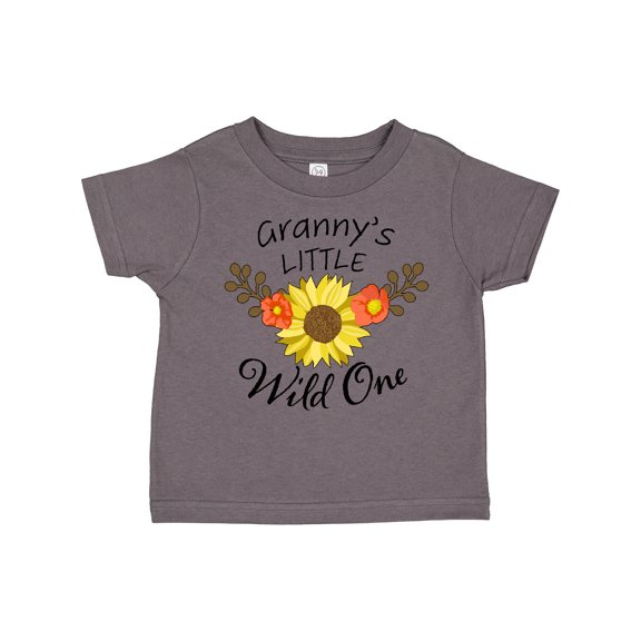 Inktastic Granny's Little Wild 1 with Beautiful Sunflower Boys or Girls Toddler T-Shirt