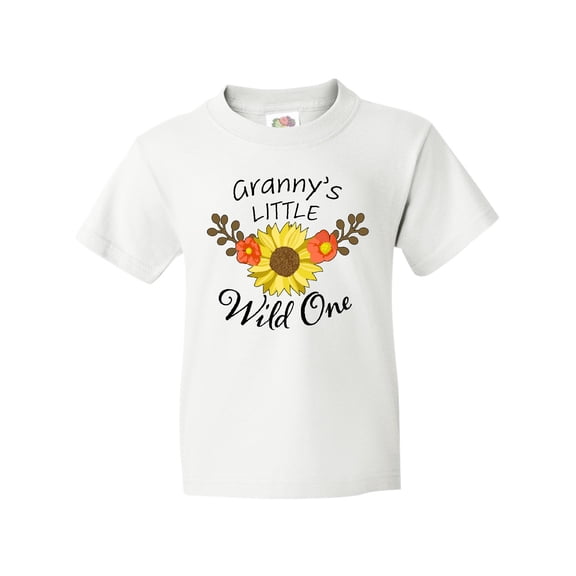 Inktastic Granny's Little Wild 1 with Beautiful Sunflower Youth T-Shirt