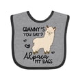 thumbnail image 1 of Inktastic Granny's You Say Alpaca My Bags Boys or Girls Baby Bib, 1 of 4
