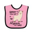 thumbnail image 1 of Inktastic Granny's You Say Alpaca My Bags Boys or Girls Baby Bib, 1 of 4