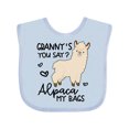 thumbnail image 1 of Inktastic Granny's You Say Alpaca My Bags Boys or Girls Baby Bib, 1 of 4