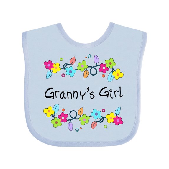 Inktastic Grannys Girl Bright Flowers Girls Baby Bib