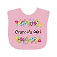 thumbnail image 1 of Inktastic Grannys Girl Bright Flowers Girls Baby Bib, 1 of 4
