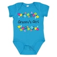 thumbnail image 1 of Inktastic Grannys Girl Bright Flowers Girls Baby Bodysuit, 1 of 5